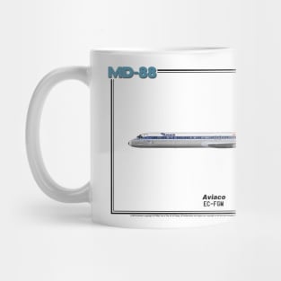 McDonnell Douglas MD-88 - Aviaco (Art Print) Mug